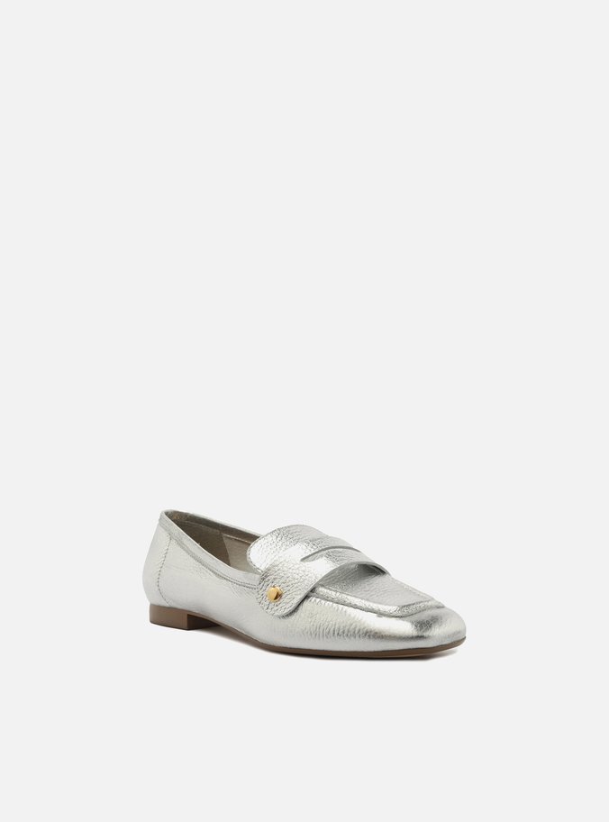 Loafer Prateado Couro Bridão Switch com Troca de Bridão