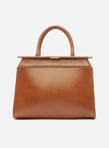 Bolsa Tote Marrom Couro Grande Rolotê