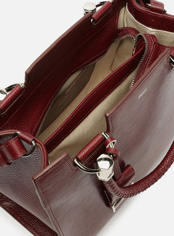Bolsa Tote Vermelha Couro Abraccio Grande