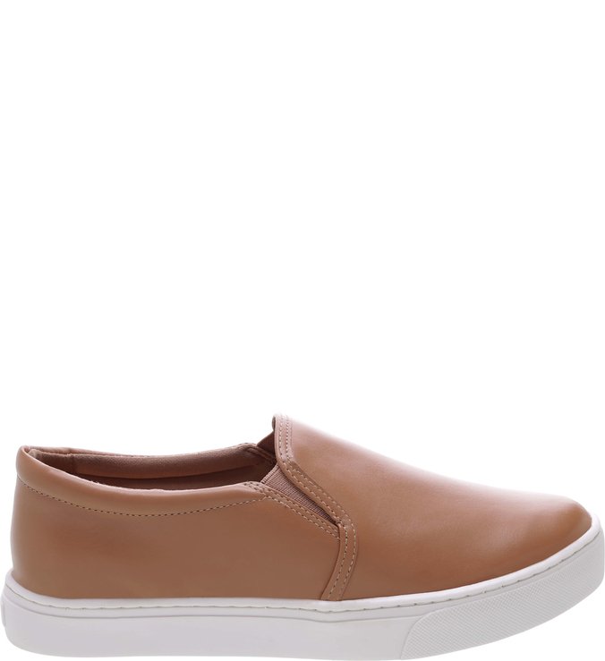 Slip-on Couro Nude-Rose