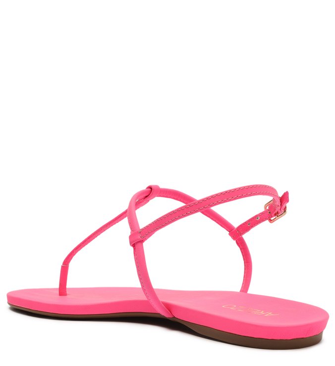 Sandália Rasteira Rosa Neon Slim Básica