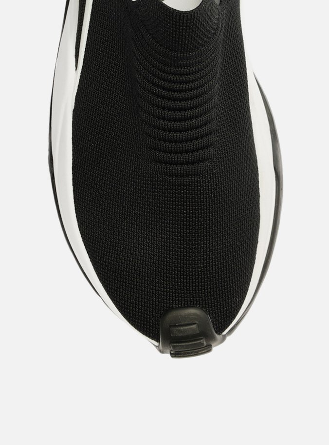 Tênis Slip On Preto Knit ZZ Mov Tratorado