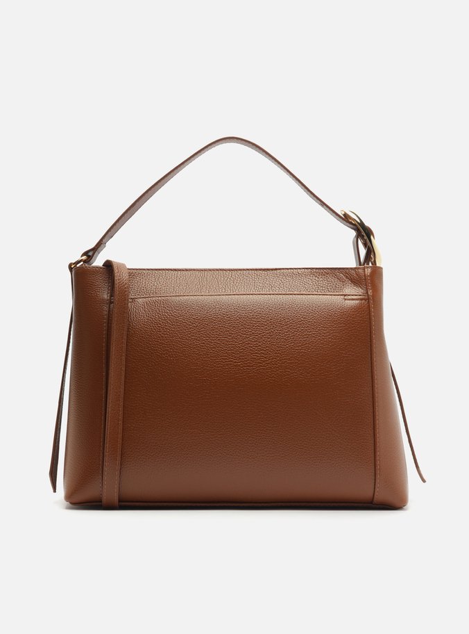 Bolsa Tote Marrom Couro Grande Básica