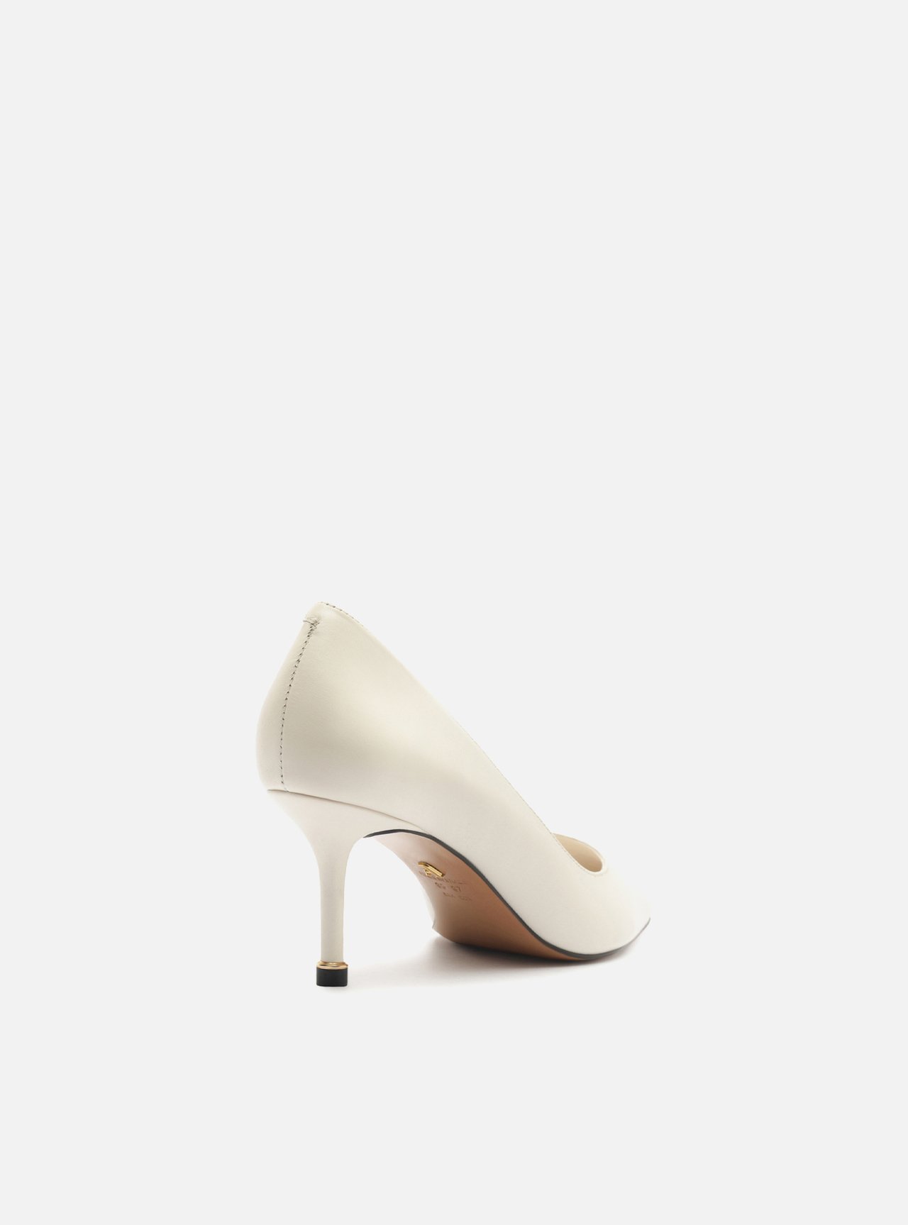 Scarpin Branco Couro Salto Fino — foto 3
