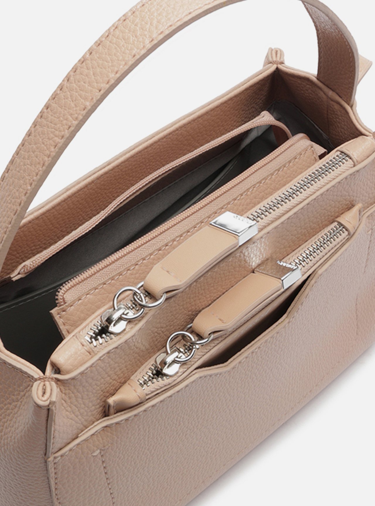 Bolsa Tote Nude Média Metais — foto 4