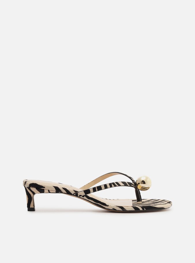 Tamanco Animal Print Salto Baixo Metais Duo