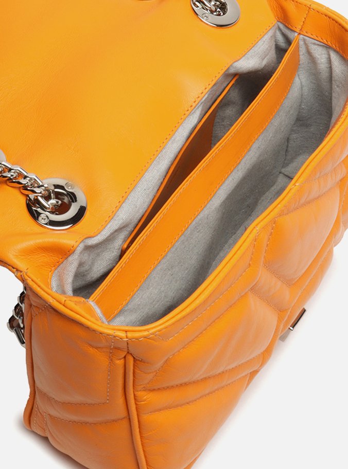 Bolsa Tiracolo Laranja Couro Emma Média