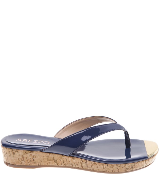 Chinelo Verniz Plataforma Cortiça Twilight