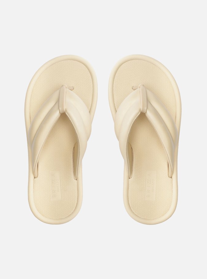 Sandália Off-White Tiras Largas Brizza