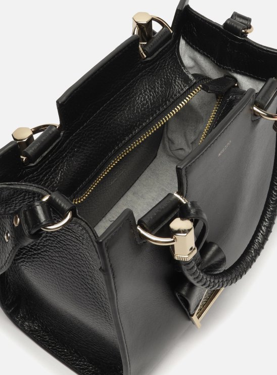 Bolsa Preta Tote Couro Abbraccio 