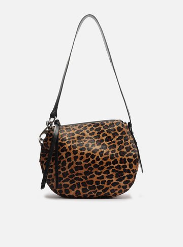 Bolsa Tiracolo Animal Print Onça Média Soft