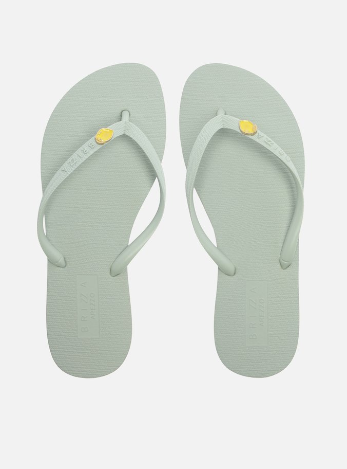 Chinelo de Dedo Azul Flatform Metais Brizza