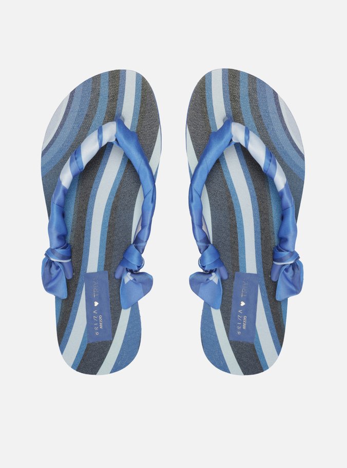 Chinelo de Dedo Azul Essential Lenço Brizza Triya