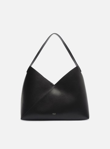 Bolsa Hobo Preta Média Recortes