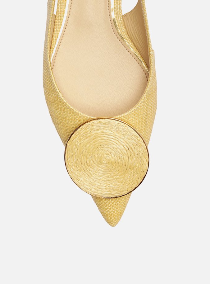Sapatilha Bege Ráfia Slingback Circle