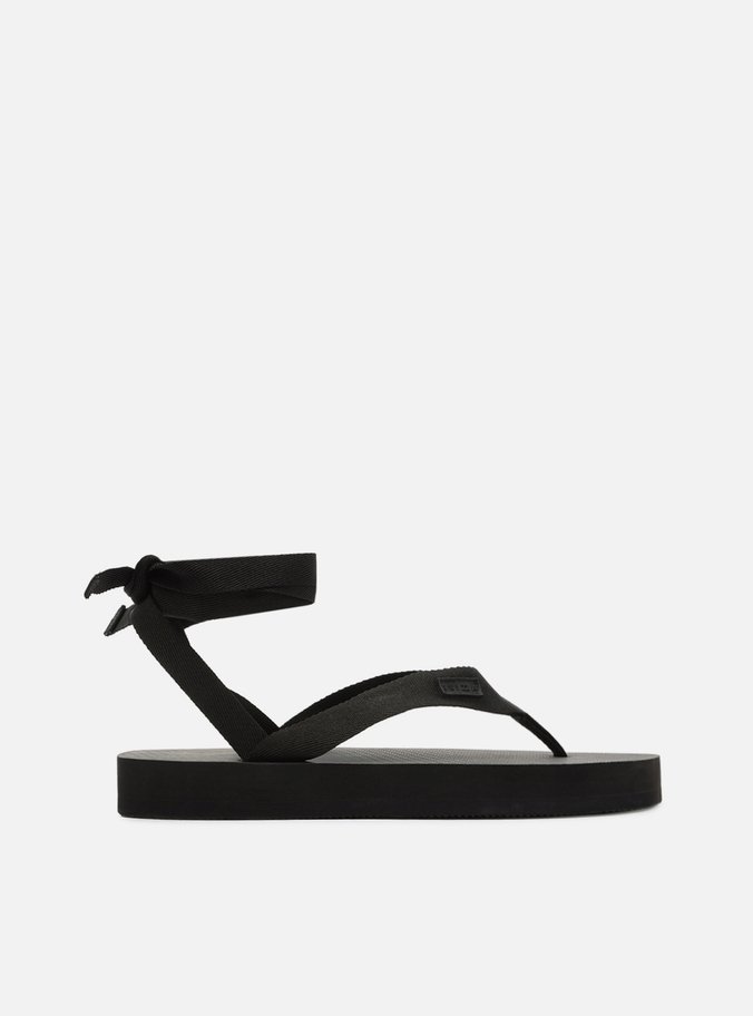 Sandália Preta Tiras Brizza