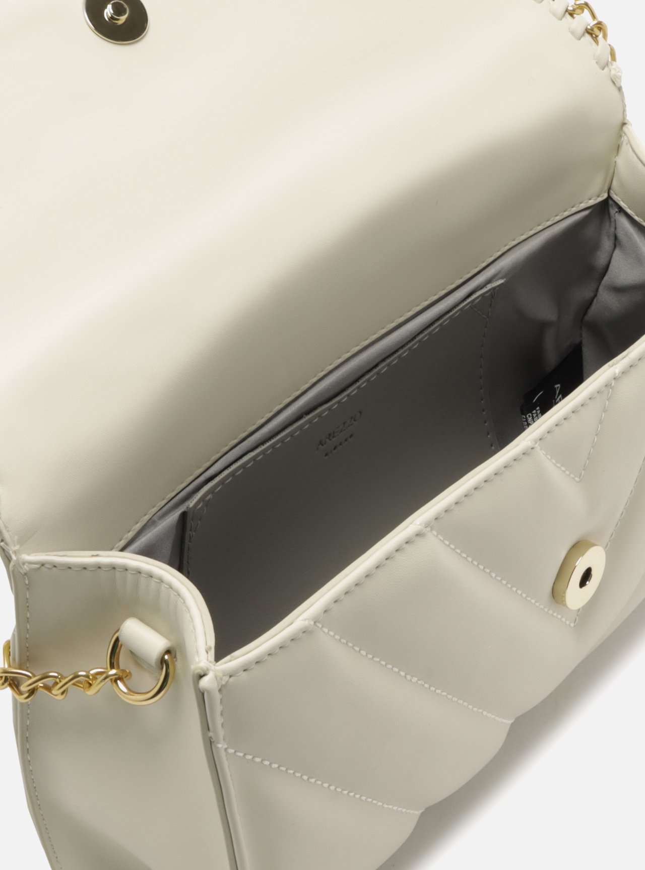 Bolsa Tiracolo Branca Média Matelassê Corrente — foto 4