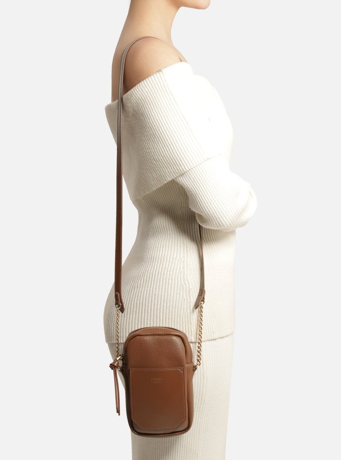 Mini Bag Marrom Porta-Celular Bolso