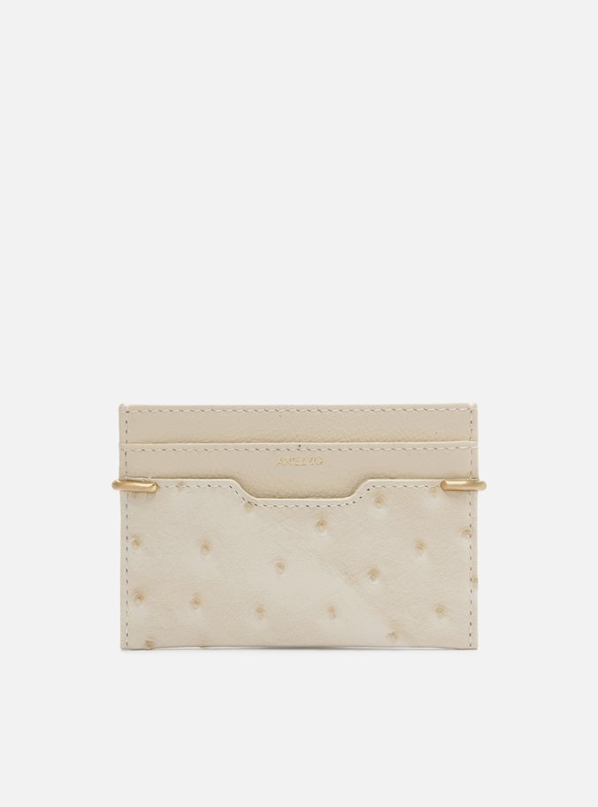 Porta-Cartões Branco Couro Snake Dots