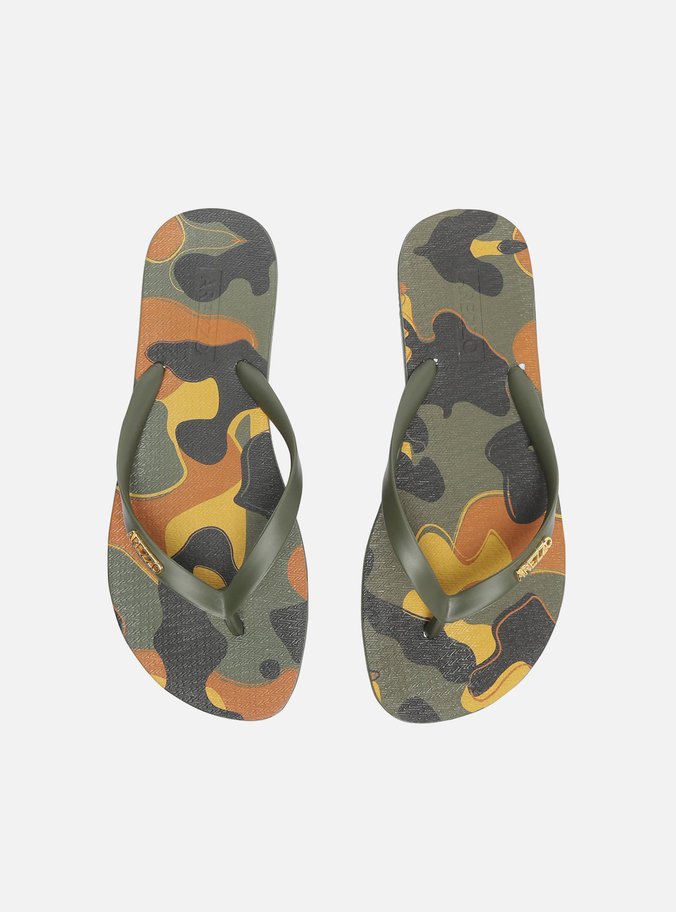 Chinelo de Dedo Camuflado Verde Brizza
