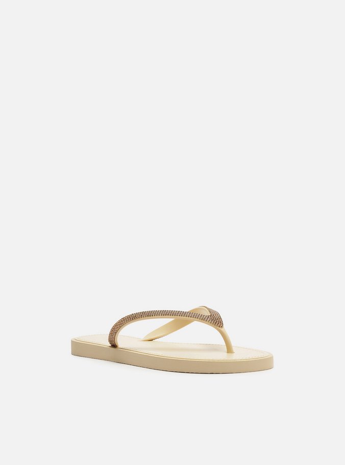 Chinelo Off-White Brizza Strass