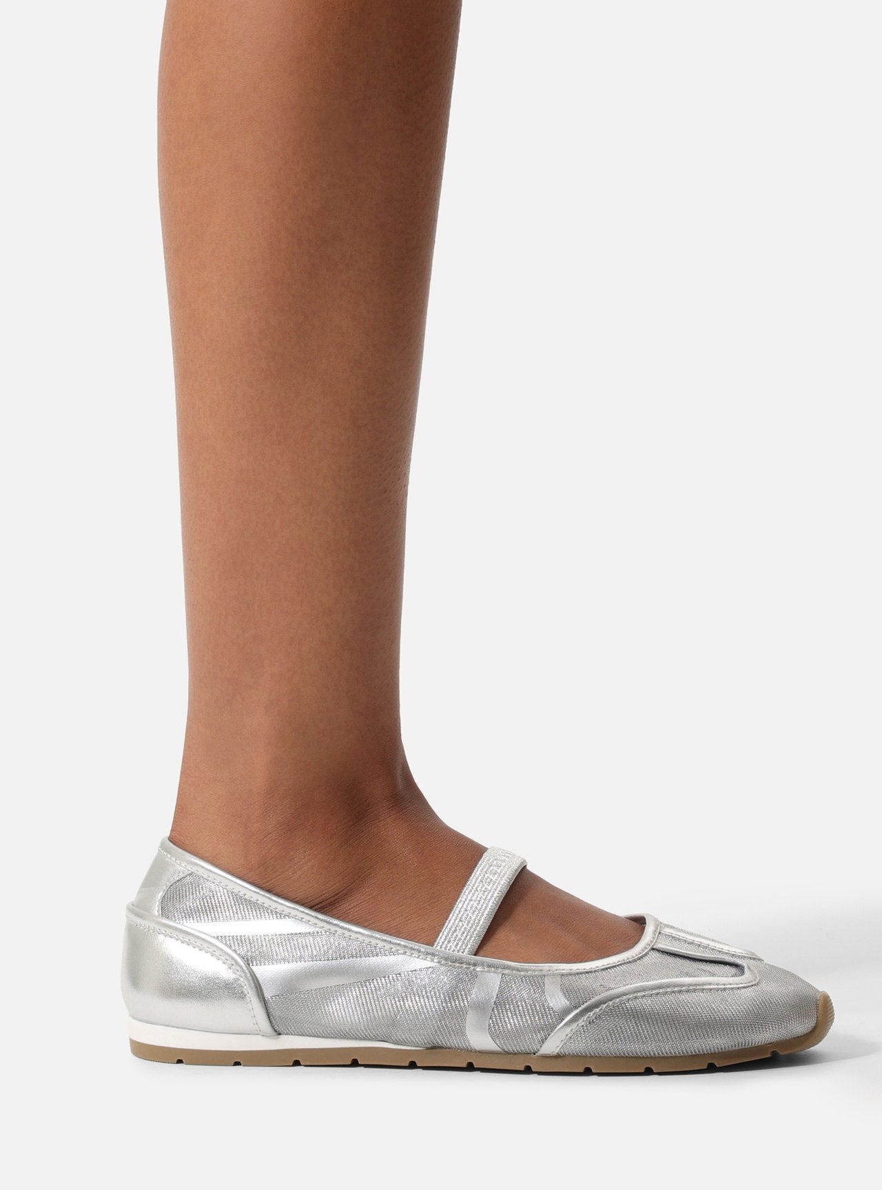 Tênis Prateado Bico Redondo Slip On — foto 6