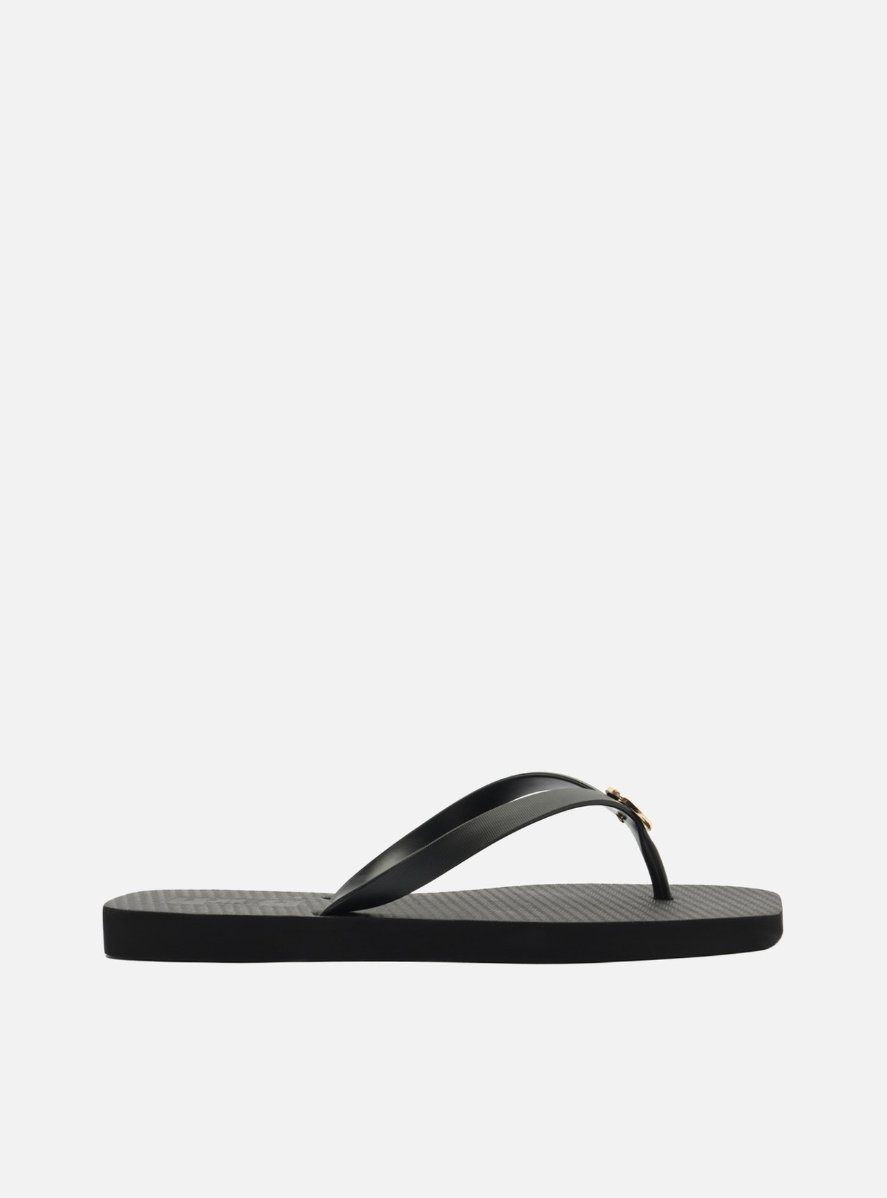 Chinelo Preto Essential Metal ZZ Bico Quadrado — foto 3