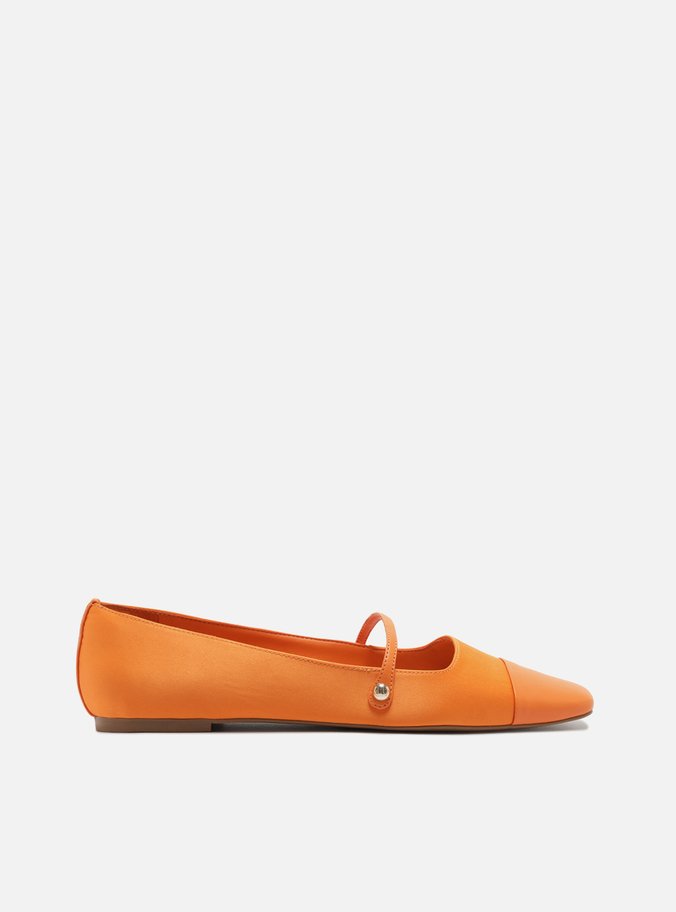 Sapatilha Laranja Couro Cap Toe