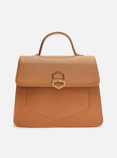 Bolsa Tote Marrom Couro Milan Grande