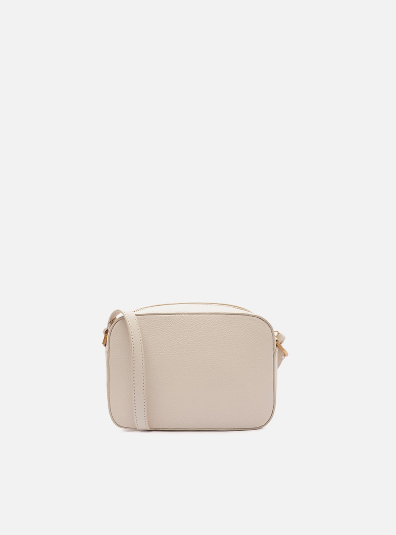 Bolsa Tiracolo Branca Pequena Granulada Metais — foto 3