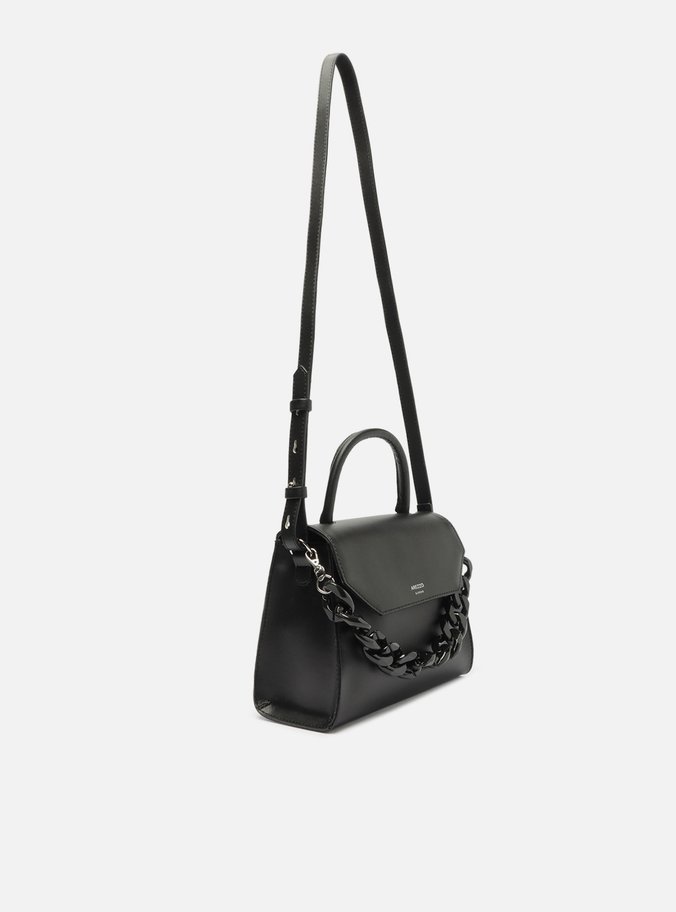 Bolsa Satchel Preta Iara Média Corrente