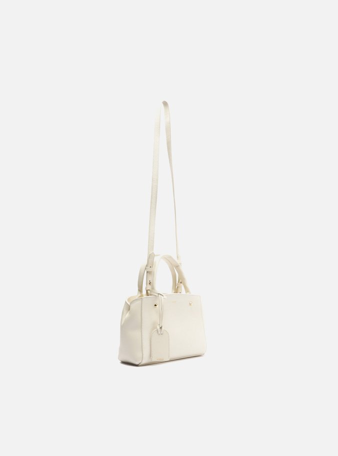 Bolsa Tote Branca Couro Wave Bella Pequena