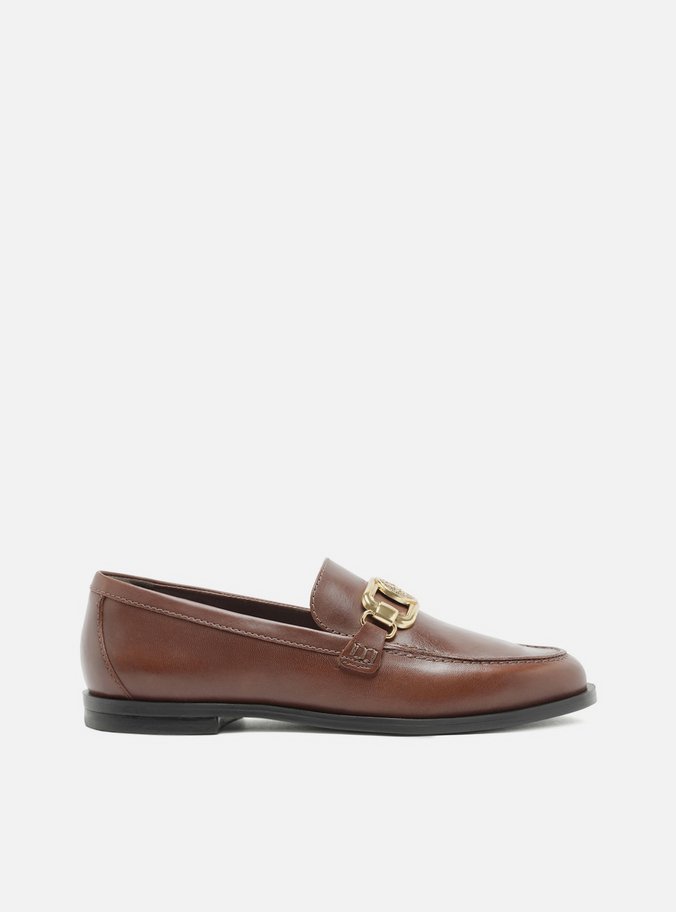 Mocassim Marrom Couro Medalha