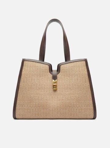 Bolsa Shopping Natural Palha Grande Encaixe