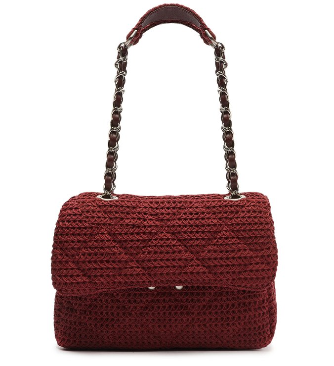 Bolsa Tiracolo Vermelho Vinho Couro Mizz Média