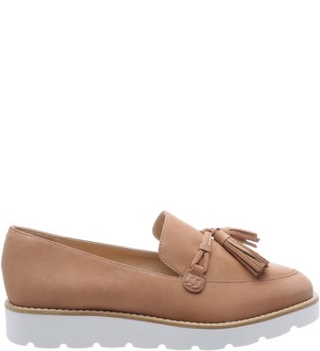 Mocassim Tratorado Nobuck Nude Rose