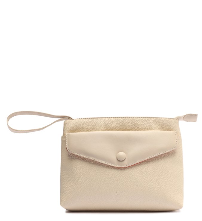 Pouch Off-White Couro Ingrid Bolso