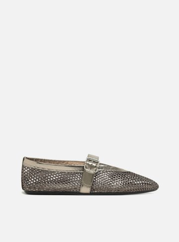 Sapatilha Bronze Tela Fivela