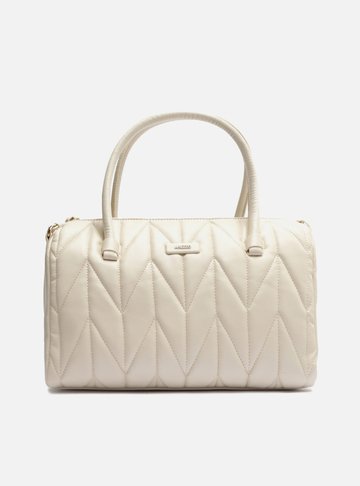 Bolsa Tiracolo Off-White Matelassê Média