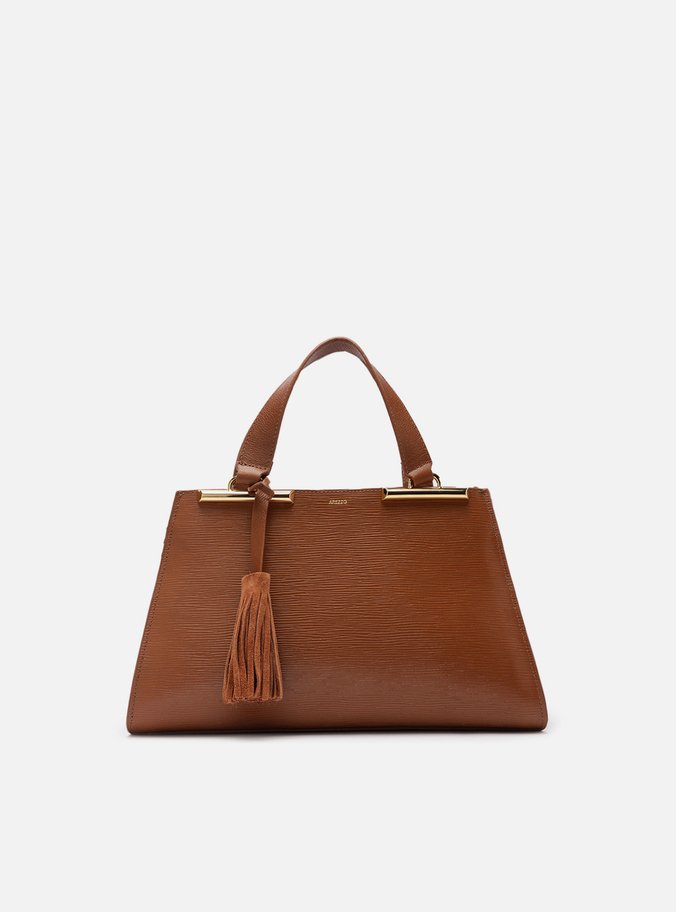 Bolsa Tote Marrom Couro Jeni Média