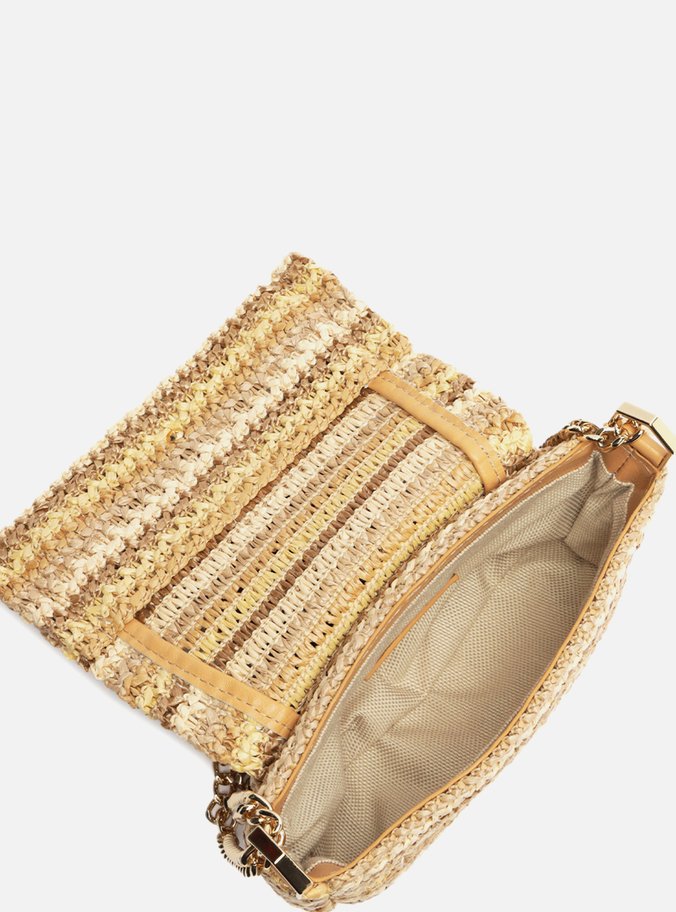 Bolsa Tiracolo Bege Tramada Gisele Pequena