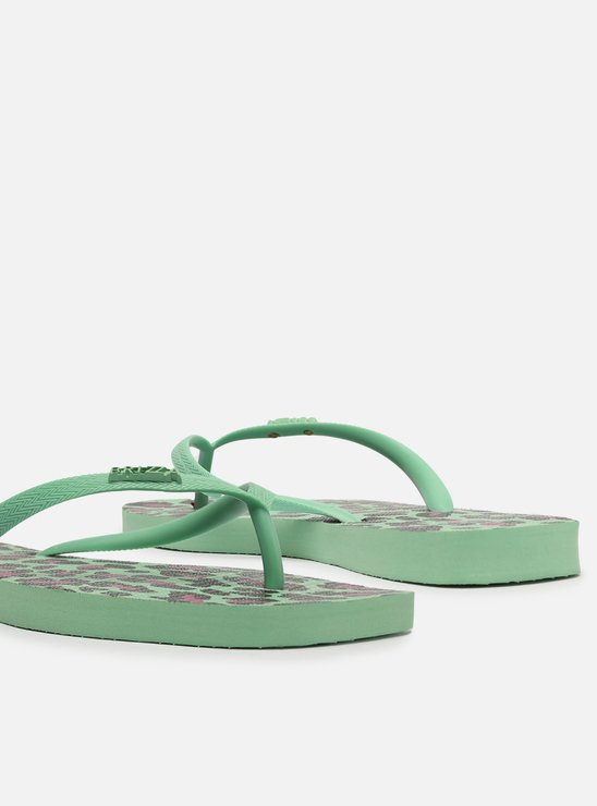 Chinelo de Dedo Animal Print Verde Brizza