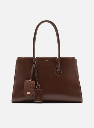 Bolsa Shopping Caramelo Couro Heritage Grande
