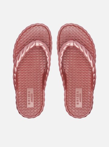 Chinelo de Dedo Rosa Metalizado Marrocos Brizza