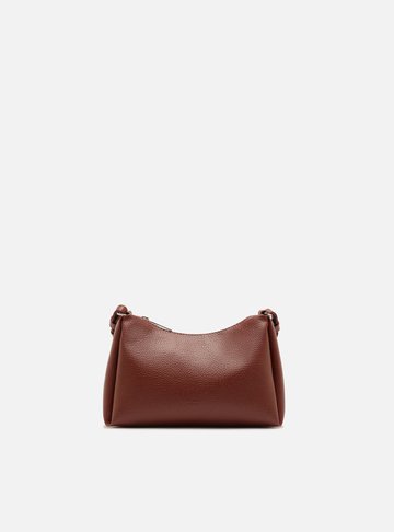 Arezzo — Bolsa Tiracolo Bordô Granulada Metais