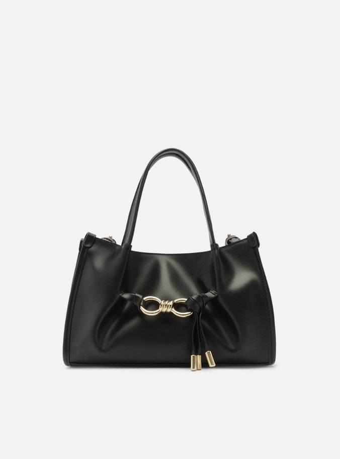 Bolsa Tote Preta Média Metal Elos