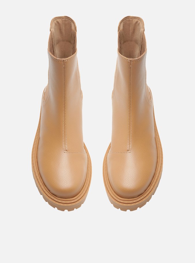 Bota Nude Tratorada Elástico Chelsea