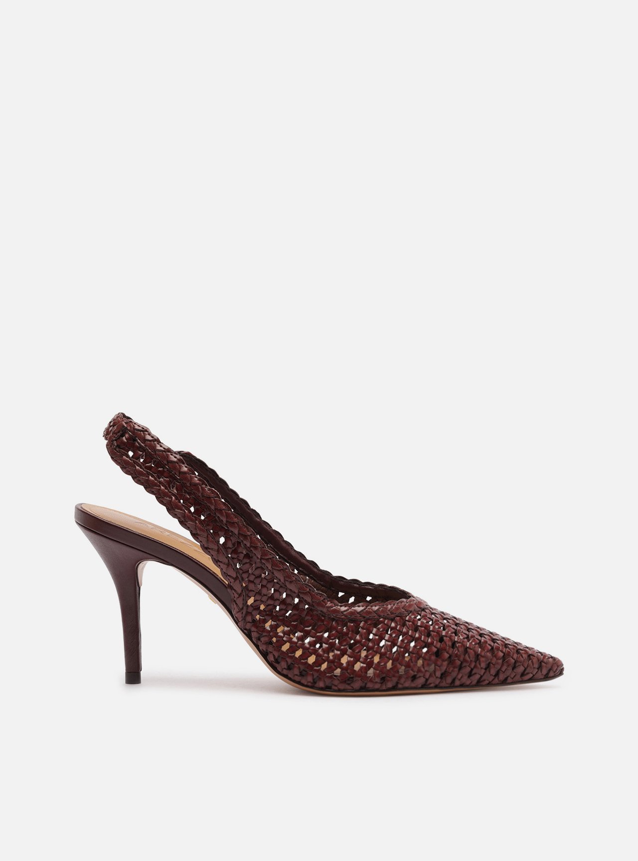 Scarpin Bordô Tressê Salto Médio Slingback — foto 1