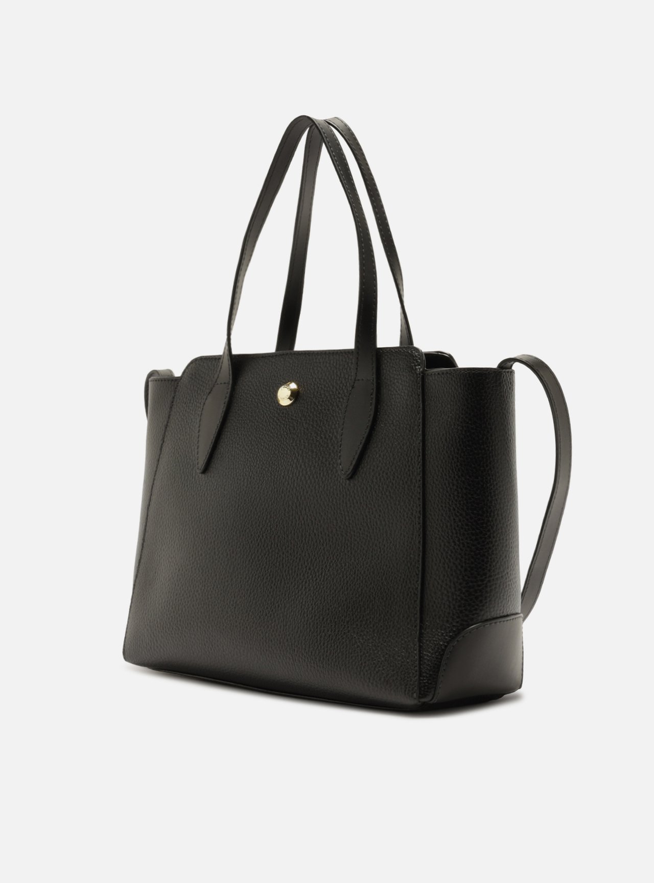 Bolsa Tote Preta Média Metais — foto 2