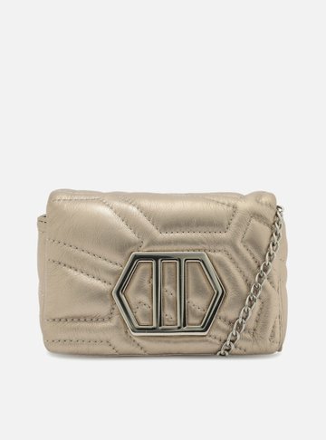 Bolsa Tiracolo Dourada Couro Emma